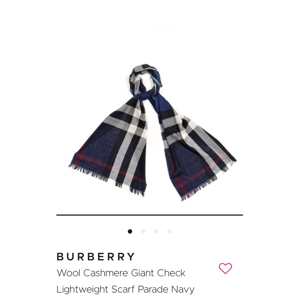 EUC Burberry Wool Cashmere Giant Check Scarf